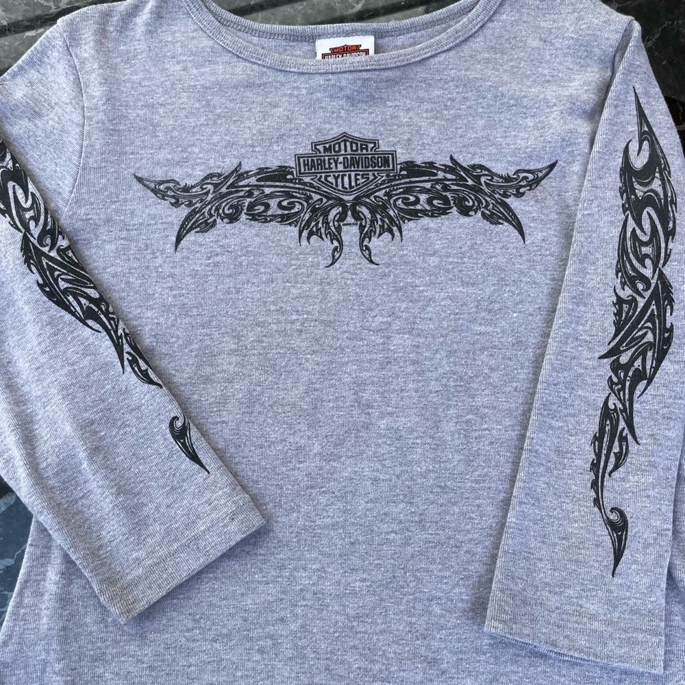 Harley Davidson 3/4 sleeve shirt